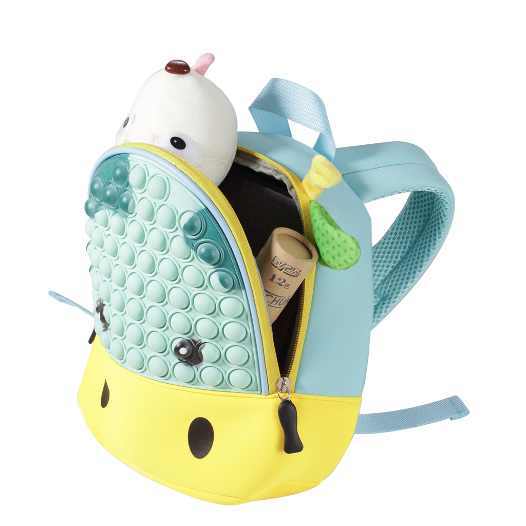2023 silicon backpack bags Popular Bubble Sensory Silicone Kids School Bag Pop Push Bubble Fidget Backpack